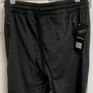 Logan & Martin Sport NYC Tapered Sweat Pants Jogger Pants Heather Black Med NWT